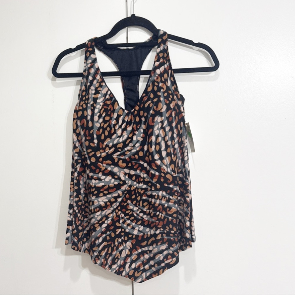 Magicsuit Taylor Leopard Racerback Tankini Size 10 NEW - Picture 2 of 5
